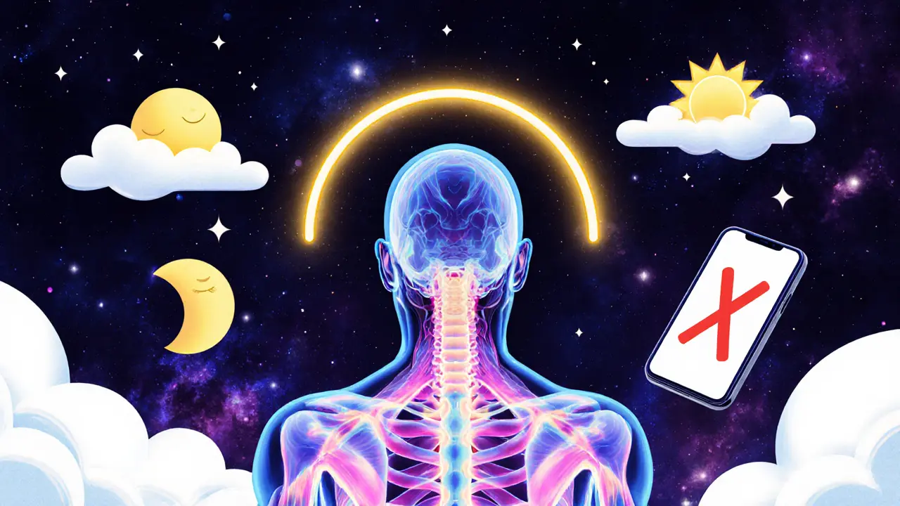 Прозрачная фигура с подсвеченными мышцами, показывающая рост гибкости от 140° до 180°.