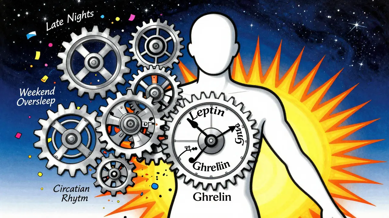 Человек как часовой механизм с гормонами и циркадным ритмом, работающим в гармонии.