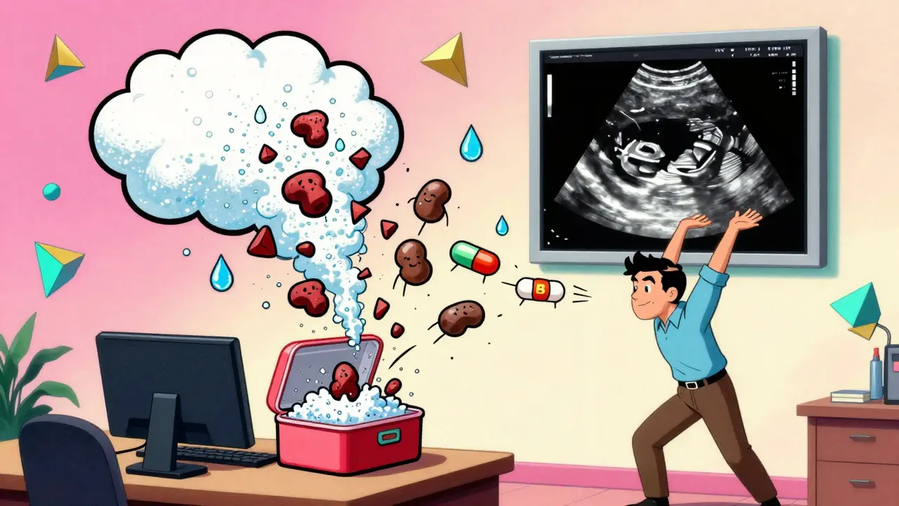 На офисном столе соль и мясо превращаются в камни, которых гонят капли воды и витамин B6.