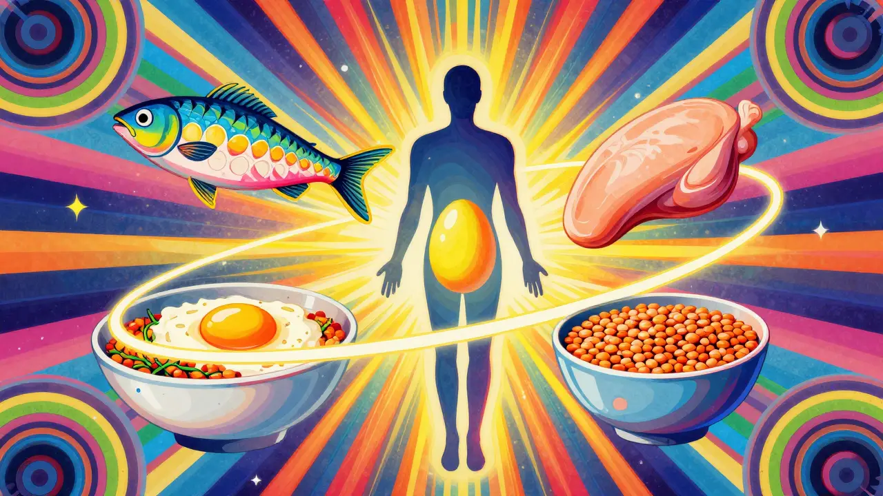 Разнообразные источники белка в психоделической композиции