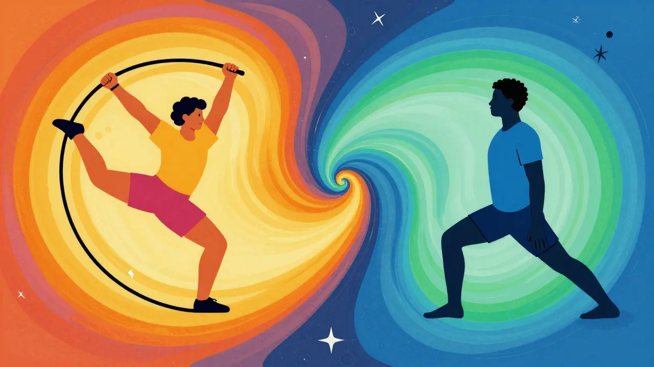 Сравнение активного и статического стретчинга в стиле Питера Макса